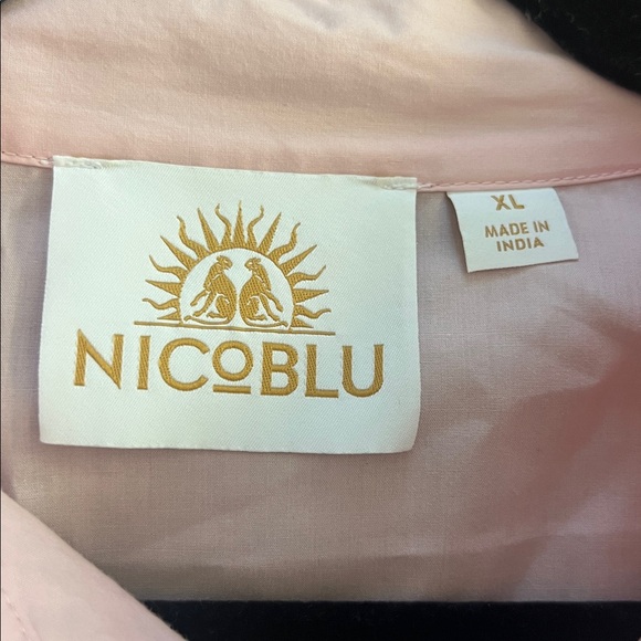 NicoBlu Maharani Tunic In Blush Pink Embroidered In Gold Filigree. Size XL - Picture 13 of 16